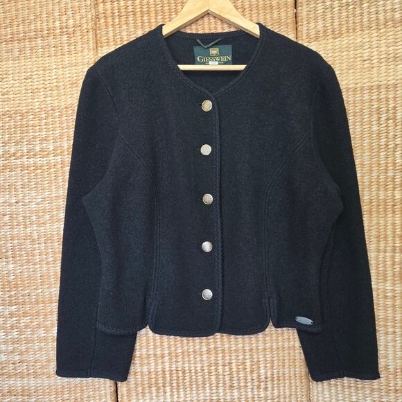 Giesswein Womens Old Money Vtg Boiled Wool Austrian Trachten Cardigan 16 (EU 44) - Picture 4 of 12